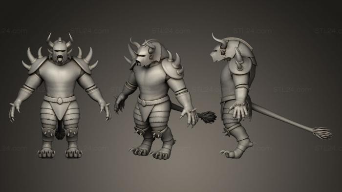 Figurines heroes, monsters and demons (Ferox Blackmane 2, STKM_0202) 3D models for cnc